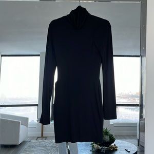 Roll neck fitted dress